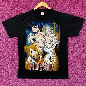Fairy Tail Lucy Natsu Gray Anime Graphic Design T-Shirt large